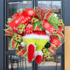 Cutomized Diy Grinch Christmas Thief Wreath Door Xmas Decorations 