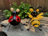 Customize Wholesale Metal Garden Figures Decor Cute Ladybug And Bee Ornaments