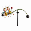Wholesale Customize Metal Bee Ladybug Frogs Sculpture Balance Yard Art Garden Stake