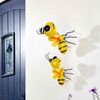 Hanging Garden Metal Bee and Butterfly Ornament Wall Clinger sculpture