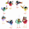 Decorative Cycle Metal Bobble Head Bird Shaped Flower Pots Holders for Outdoors