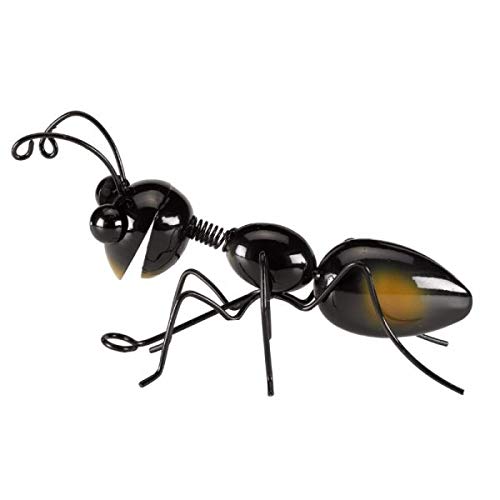 Cute Brown Metal Ant Figurine Decorative Yard Art Wall Decor