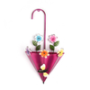 Beautiful 3d Metal Umbrella Decor Flower Pot Hanging Plants Basket Wall Decor Set