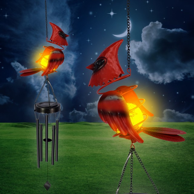 solar bird wind chime 6
