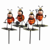 Garden Plug Ladybug Metal Animal Decorative Outdoor Stakes Ornaments Wholesale