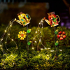 Metal Glass Decorative Watering Can Outdoor Mason Jars Solar Fairy Lights