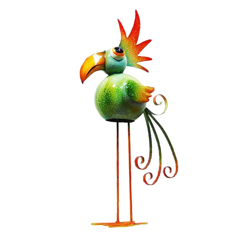 Shining Colorful Handmade Animal Metal Garden Art Birds