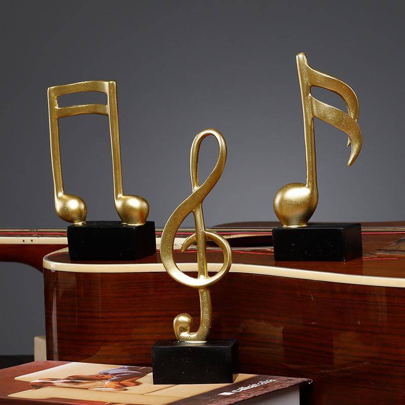 Modern Musical Notation Ornament Figurine for Bedroom Desktop Collectibles Piano Decorations