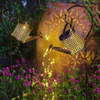 2022 New Outdoor Solar Kettle Shower Lights For Garden Decoration Hollow Watering Can Solar Lights