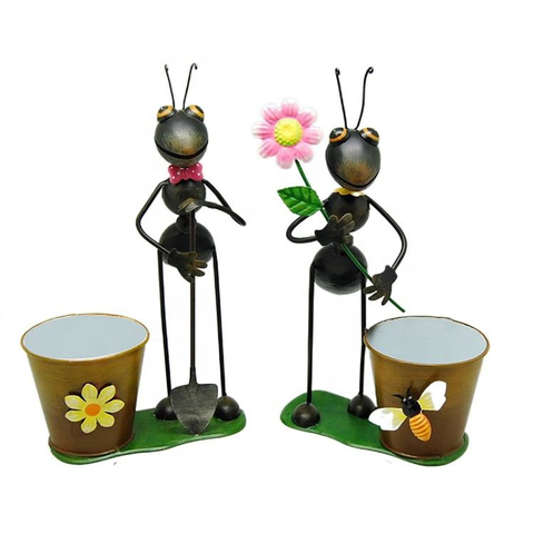 Nordic Simple Style Home Accessories Model Metal Garden Decorative Ant Indoor Plant Pots Decorative