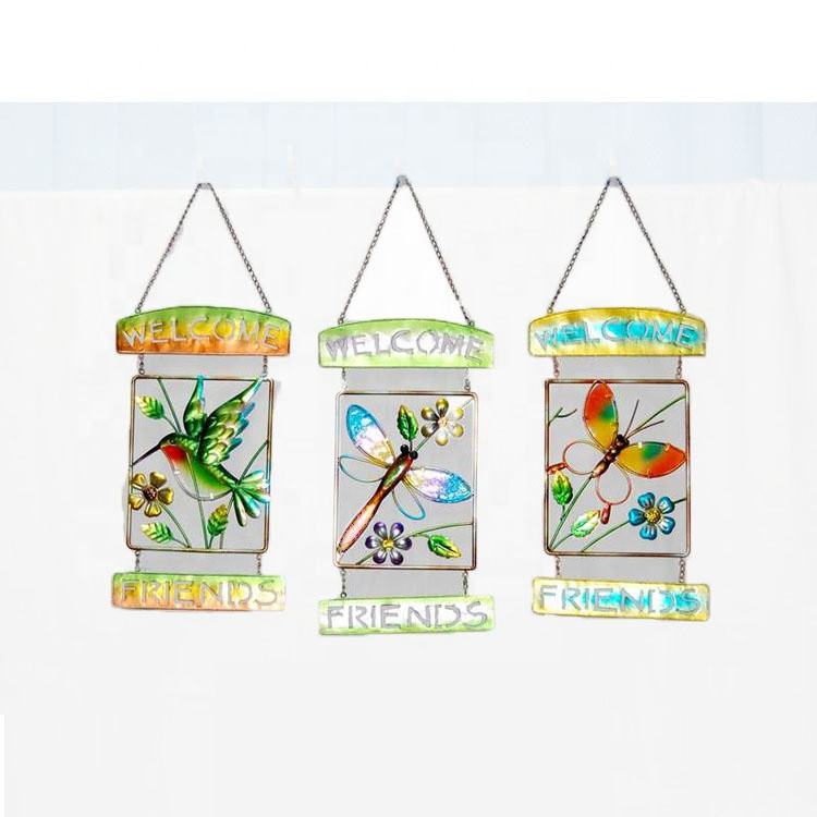 Wholesale Decoration Modern Art Abstract Beetle Wall Hanging Glass Home Decoration Items