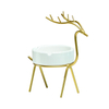 Nordic Style Creative Personality Metal Fawn Ceramics Ashtray For Modern Home Living Room Bedroom Decoration Ornaments