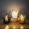 2022 Hot Design Retro Leaf Metal Candle Holders For Home Wedding Party Decor