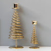 Creative Exquisite Pine Tree Shapes Metal Christmas Tree Candle Holder For Home Living Room Holiday Decor Ornaments