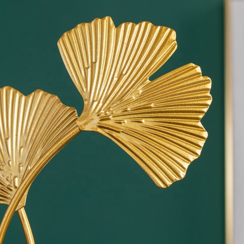 Wrought Iron Leaf Decoration Creative Home Desktop Metal Crafts Gold Home Decoration Wholesale Home Decor