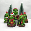 Creative Christmas Grinch Ornaments Green Monster Resin Crafts