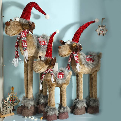 Custom Elk Flexible Doll Crafts Christmas Window Decorations