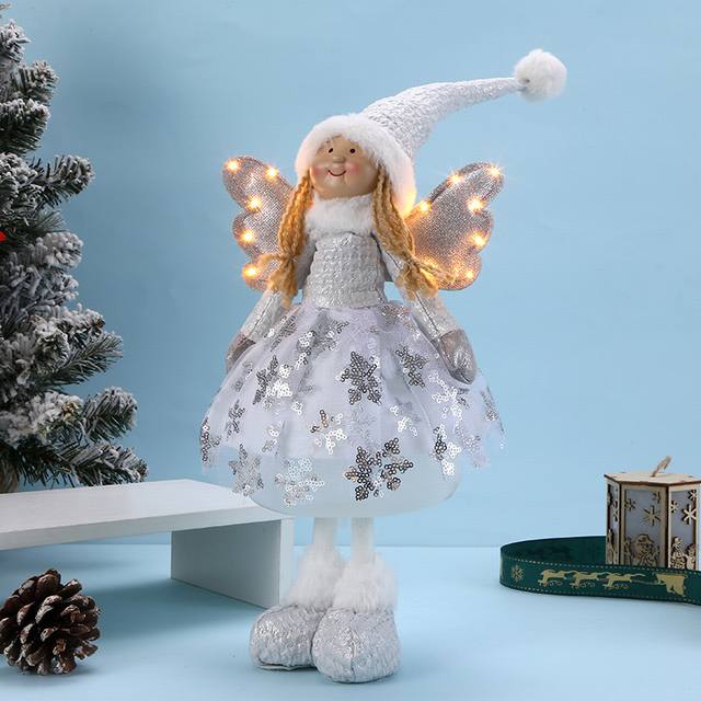 Customized Glowing Snowflake Fairy Doll Handmade Plush Crafts Ornaments