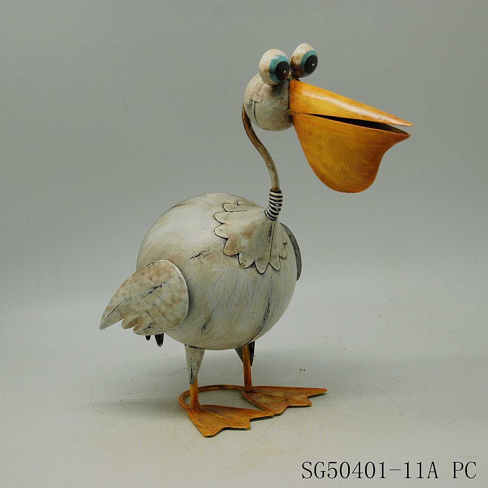 Wholesale Life Size Garden Ornaments Metal Pelicans