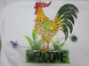 Home Decor Garden Statue Iron Handicraft Metal Rooster