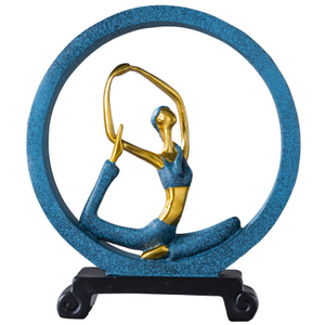 Wholesale Resin Yoga Rhine Blue Designs Elegant Home Accessory