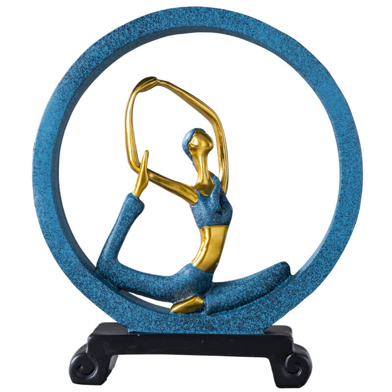 Wholesale Resin Yoga Rhine Blue Designs Elegant Home Accessory