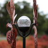 Outdoor Antique Metal Solar Wind Spinner Tree Leaves Color Changing Led Light Stake For Garden Lawn Yard Art Decor