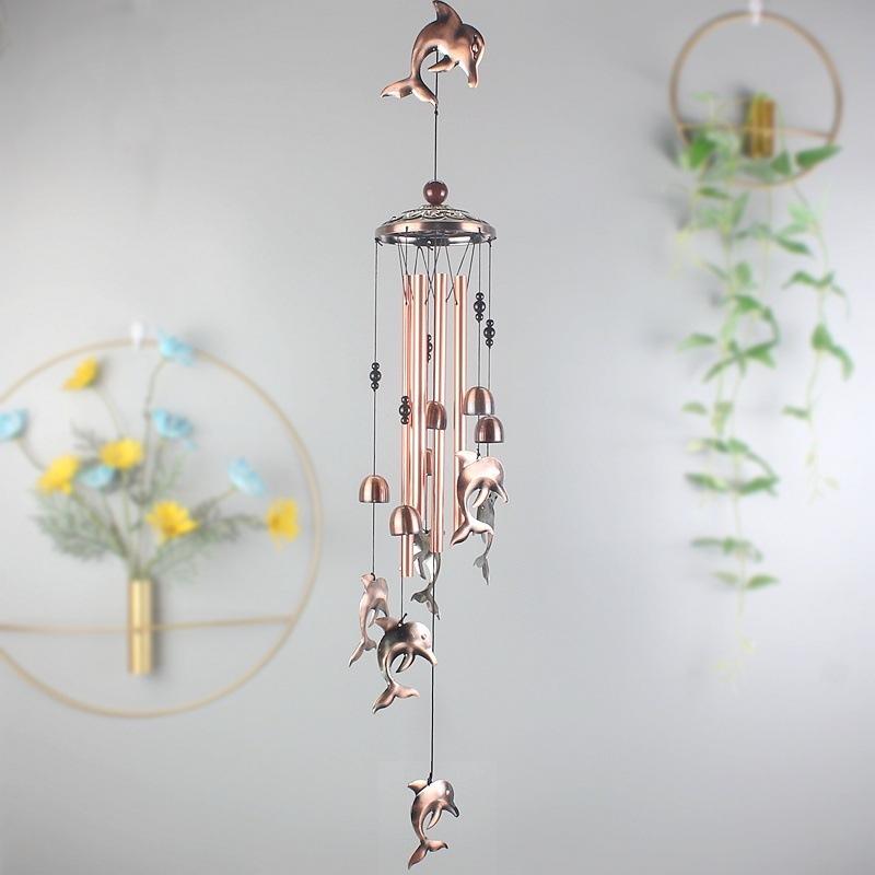 Cross Border Indoor Hanging Creative Metal Bell Animal Wind Chimes For Courtyard Garden Outdoor Decoration