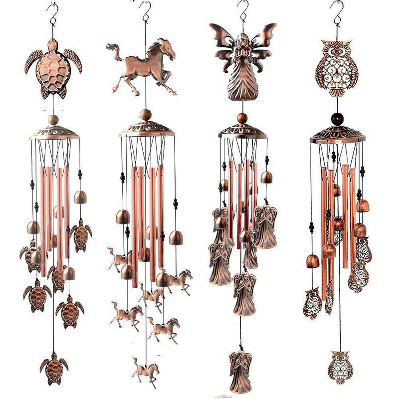 Cross Border Indoor Hanging Creative Metal Bell Animal Wind Chimes For Courtyard Garden Outdoor Decoration