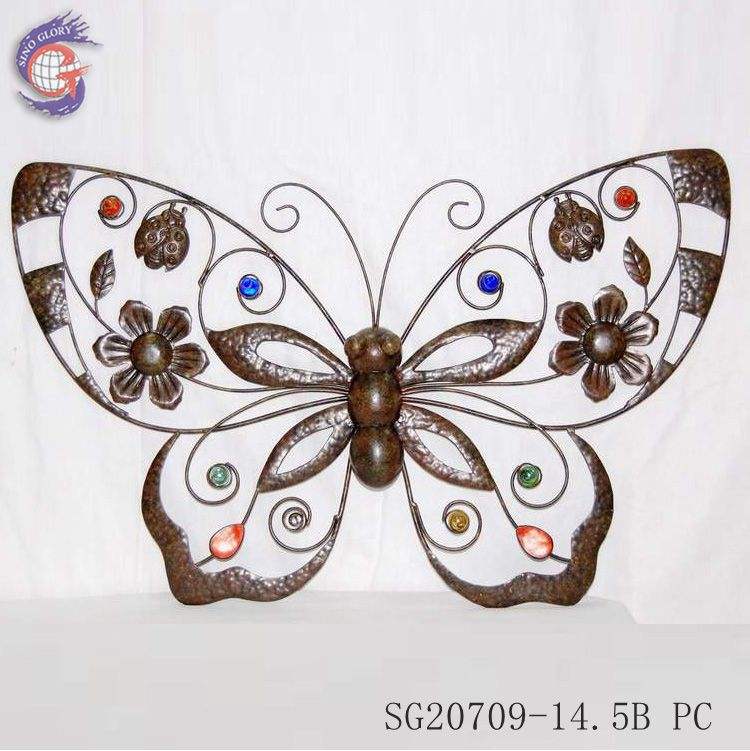 Handwork Metal Wall Arts Butterfly Home Hanging Decor
