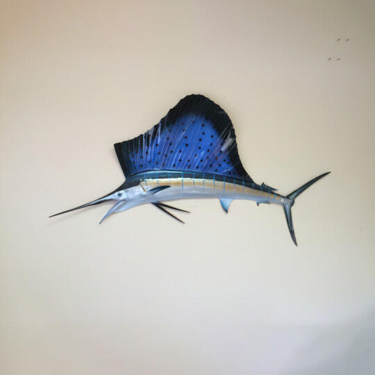 Ornament Silhouette Art Metal Stingy Fish Outline Art Garden Decoration Metal Hand Made 3D Wall Art