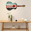 Home Decor Abstract Multicolor Guitar Metal Wall Art Crafts For Living Room Bedroom Personalized Ornament