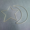 4 Pack Gold Metal Circular Star Moon Shape Floral Hoop Decor For Making Wreath Macrame Wall Hanging Crafts
