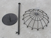 New Wrought Iron Flower Wedding Props Small Umbrellas Creative Wire Black Metal Vase