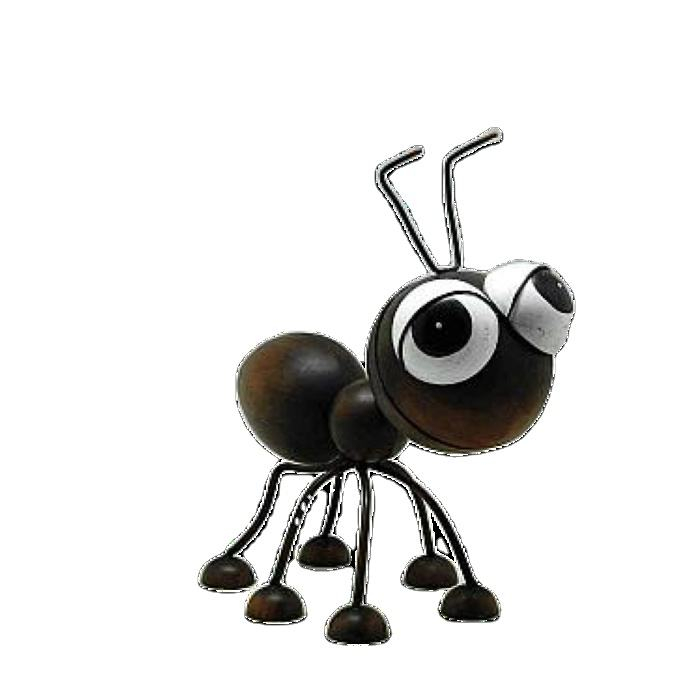 Cute Metal Iron Home Garden Decorative Black Color Ant Ornaments