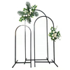 Wedding Props Black Arched Arch Stage Background Decorations Wrought Iron Flower Stand Custom Floral Arched Backdrop With Logo