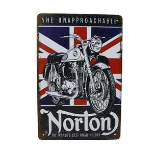 Cheap unapproachable used motorcycle metal tin signs