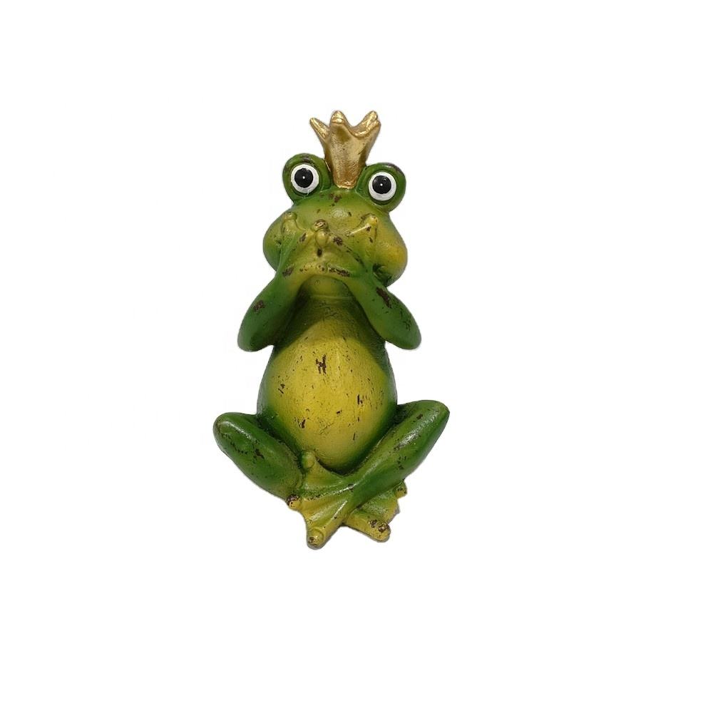 Creative Refreshing Green Frogs Figurine Resin Crafts For Home Office Shelves Desktop Decor