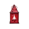 Outdoor Vintage Small Red Hallow Out Square Iron Wind Light Candle Holder For Christmas Celebration Decor