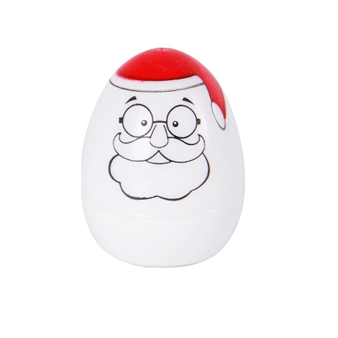 Creativity New Printed Santa Claus Cute Egg Led Candle Light For Halloween Christmas Gift