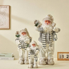 Big Santa Claus Dolls Pink Blue Grey White Standing Plush Statues for Xmas Decoration