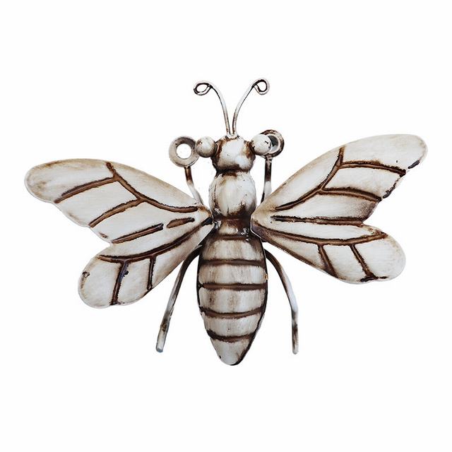 Metal Bumble Bee 3D Wall Decor Art Outdoor Garden Fence Patio Yard Art Hanging Decorations