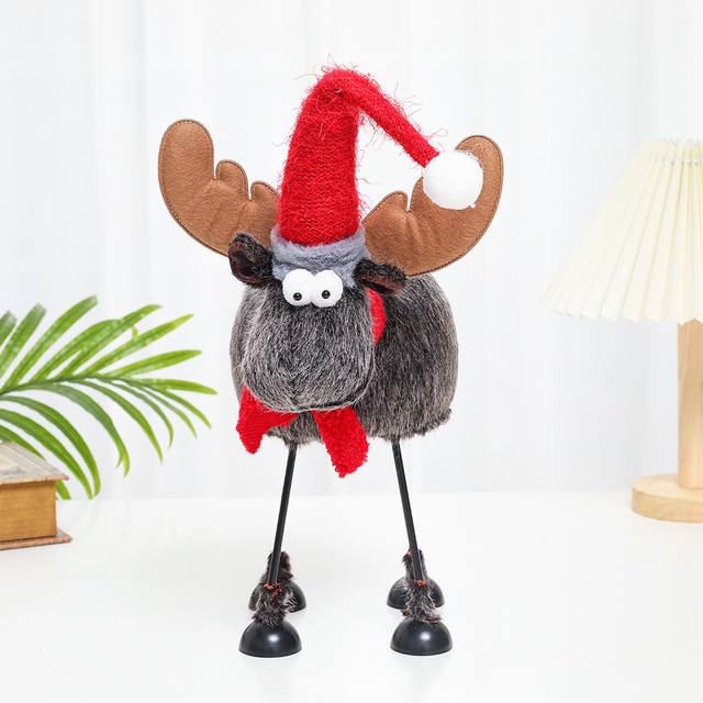 Wholesale Metal And Plush Elk Dolls for Christmas Ornaments Or Home Decor