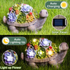 Solar-Powered Turtle Garden Statue with Succulent And 7 LEDs Large Tortoise Figurine for Outdoor Decor Perfect for Yard Lawn And Winter Season Great Gift Idea