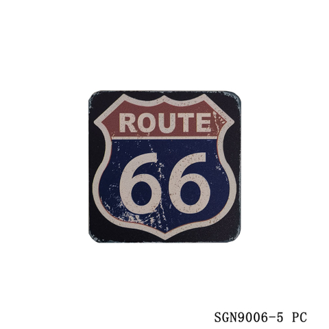 OEM/ODM Cheap Vintage Route 66 Metal Tin Road Signs Custom