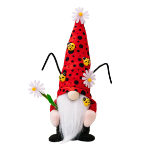 Custom Plush Dolls Lively Ladybug Gnome for Nature-inspired Decor Gift Idea