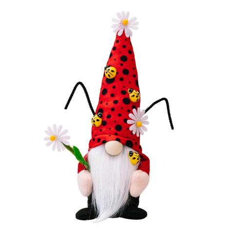 Custom Plush Dolls Lively Ladybug Gnome for Nature-inspired Decor Gift Idea