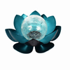 Outdoor Waterproof Led Solar Crackle Glass Ball Lotus Light Flower Garden Ornaments Patio Pathway Lawn Statue Decoration 