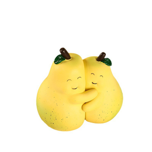 Cute Pear Decorative Resin Unique Fruits Bookends for Living Room Entrance Bookshelf Table Decorations