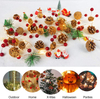 Pine Cone Berries Garland With Lights Fairy Led Christmas Lights For Winter Holiday New Year Decor Battery Powered 2M 20 Lights